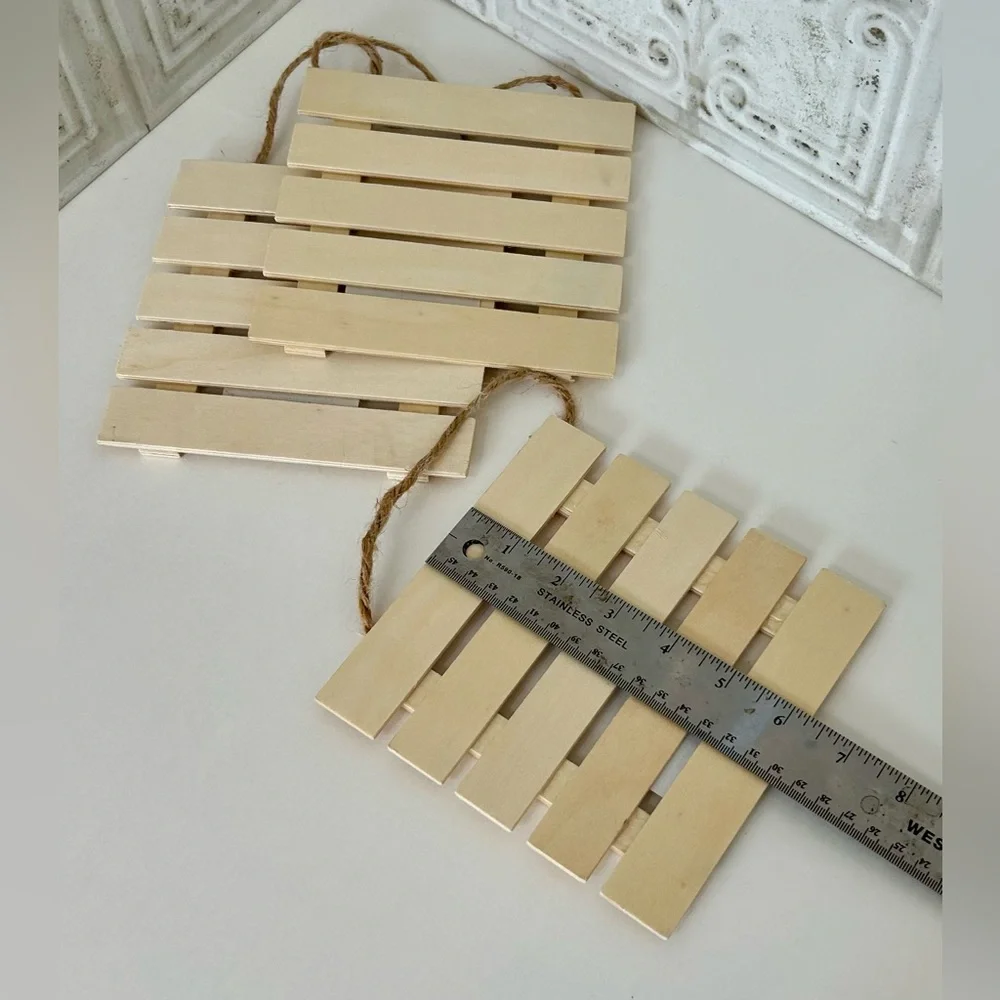 Bulk Lot Unfinished Wood Hanging Pallet Signs DIY Crafts Blank Slat Plaque
